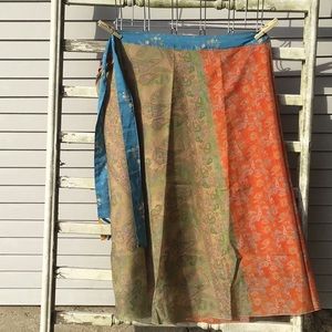 Brilliant sari wrap skirt, maxi skirt, boho skirt